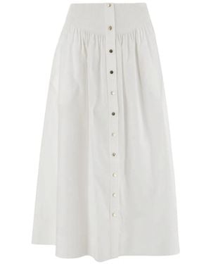 Tory Burch Stretch Cotton Skirt - Weiß