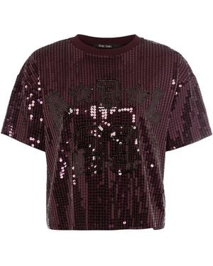 MARC AUREL Paillettenshirt - Lila