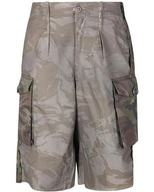 PROTOTYPES Camouflage Cargo Shorts With Utility Pockets - Grau