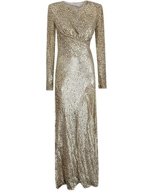Self-Portrait Fil Coupé Midi Dress - Natur