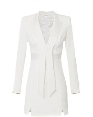Elisabetta Franchi Mini Dress With Tailored Silhouette - Weiß