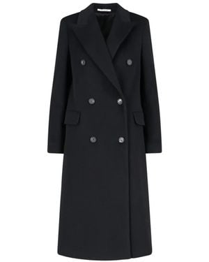 Tagliatore Jole Double-Breasted Midi Coat - Schwarz