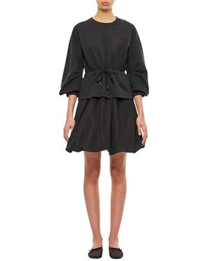 Moncler 3/4 Sleeve Flared Dress - Schwarz