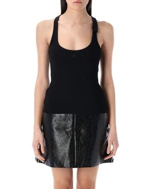 Courreges 90's Rib Tank Top - Schwarz