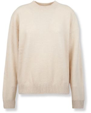 Laneus Cropped Jumper With Minimalist Design And Snug Fit - Weiß