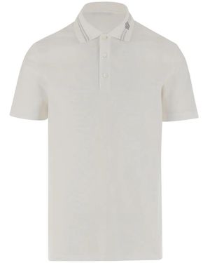 Versace Polo Shirt With Medusa Embroidery - Weiß