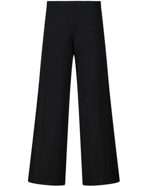 SMINFINITY Weite Hose Aus Merinowolle - Schwarz