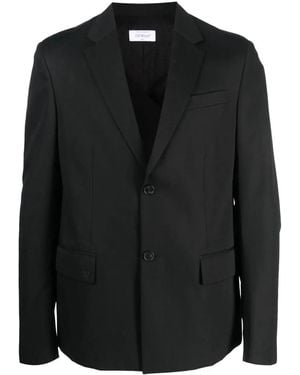 Off-White c/o Virgil Abloh Single-Breasted Wool Blazer - Schwarz