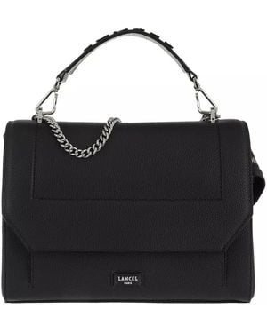 Lancel Ninon Grained Leather Flap Bag Large - Schwarz