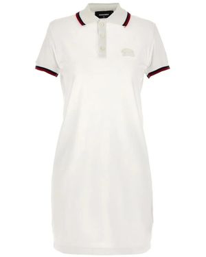 DSquared² Maxi Cut Out Polo Dress - Weiß