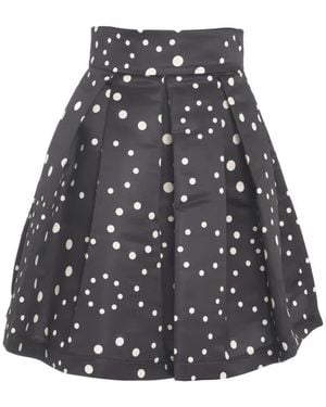 5 PROGRESS Pleated Skirt With Polka Dots - Grau