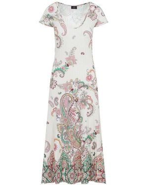Etro Flowing Maxi Dress With Vibrant Paisley Print - Weiß