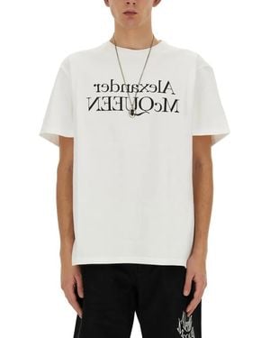McQueen T-Shirt With Logo - Weiß