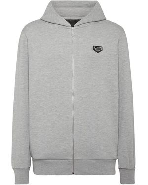 Philipp Plein Sweatjacke Mit Kapuze Iconic Plein - Grau