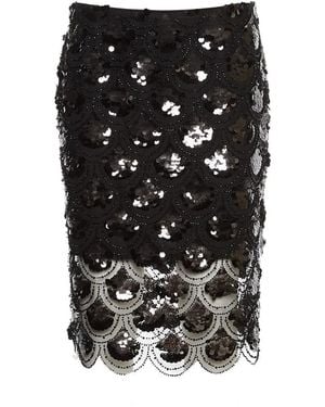 ROTATE BIRGER CHRISTENSEN Midi Pencil Skirt - Schwarz