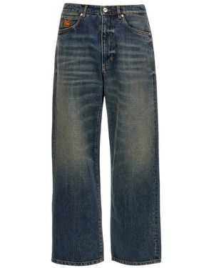 Etro Pegaso' Embroidery Jeans - Blau