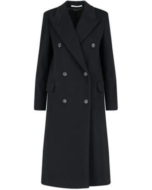 Tagliatore Jole Double-Breasted Midi Coat - Schwarz