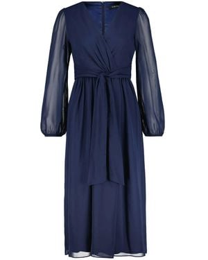 Swing Cocktailkleid Mit Schleife - Blau