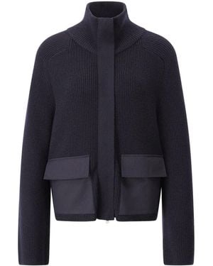 Windsor. Strickjacke Aus Schurwolle - Blau