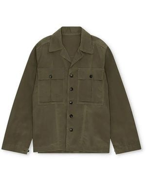 Fortela Moss Oversized Shirt With Chest Pockets - Grün