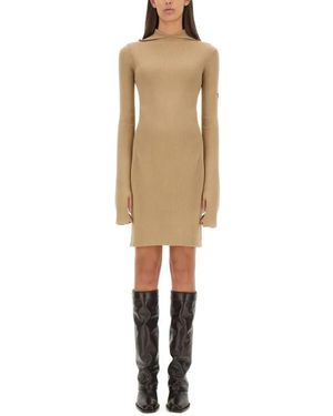 Fendi Slim-Fit Wool And Silk Dress - Natur
