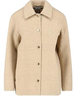 Burberry Virgin Wool Jacket – - Natur