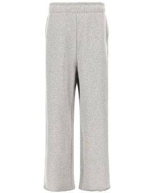 Entire studios Wide-Leg Cotton Pants With Raw Cut Hem And Adjusta - Grau