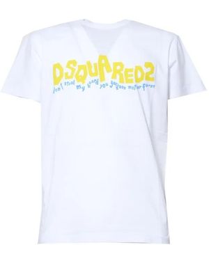 DSquared² Graphic Print T-Shirt - Weiß