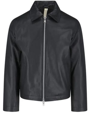 sunflower Classic Leather Jacket With Zip Closure - Schwarz