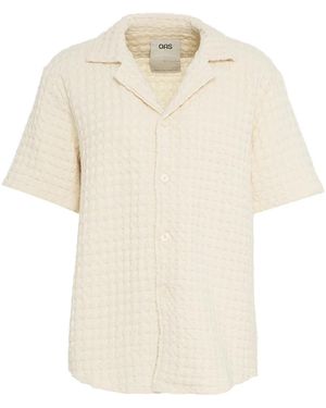 Oas Waffle Shirt Ecru Cuba' - Weiß