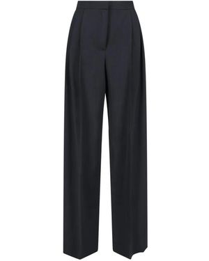 McQueen High-Waisted Wide-Leg Trousers - Blau