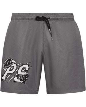 Philipp Plein Badehose - Grau