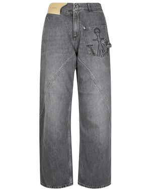 JW Anderson Twisted Workwear Jeans - Grau