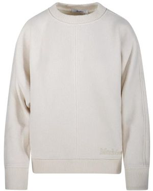 Max Mara Pure Cral Round Neck Sweatshirt - Weiß