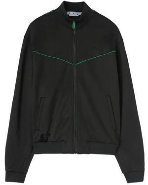Off-White c/o Virgil Abloh Ow Face Band Track Top Sweatshirt - Schwarz