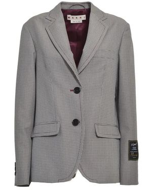 Marni Single-Breasted Blazer - Grau