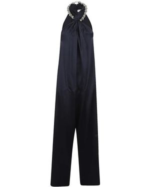 Stella McCartney Flowing Wide-Leg Jumpsuit With Halter Neckline - Blau