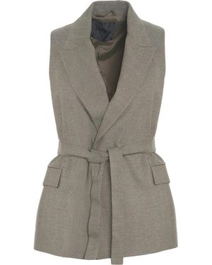 Liu Jo Vest With Waist Belt - Grau