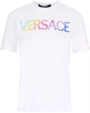 Versace Cotton Logo T-Shirt - Weiß
