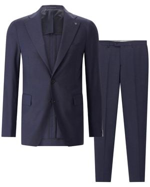 Tagliatore Zweiteiliger Anzug Aus Wollmix - Blau