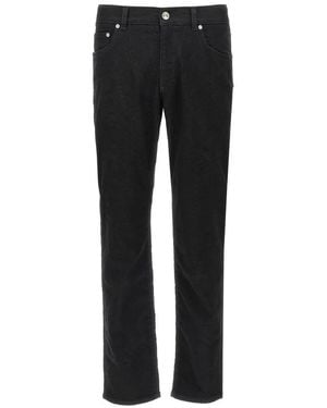 Etro Jacquard Denim Jeans - Schwarz
