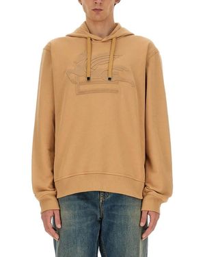 Etro Sweatshirt With Prominent Pegasus Embroidery - Blau