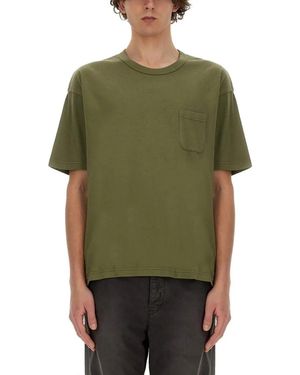 Visvim Relaxed Fit Cotton-Silk Blend T-Shirt - Grün