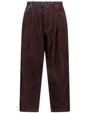 and wander Classic Straight-Leg Trousers With Structured Wais - Braun