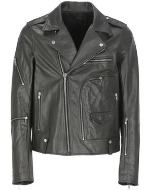 Rick Owens Leather Jacket - Schwarz