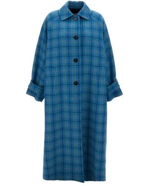 Alberto Biani Sleek Tailored Coat - Blau