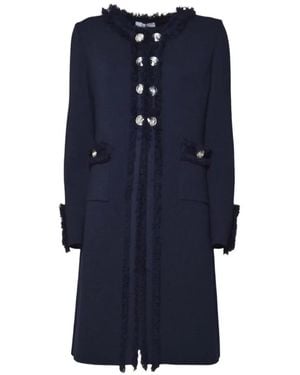 Charlott Tailored Long Coat - Blau