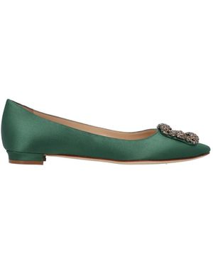 Manolo Blahnik Hangisi Flat - Grün