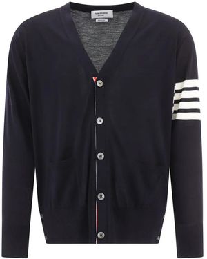 Thom Browne V-Neck Cardigan - Blau