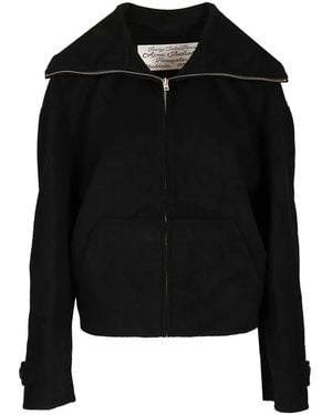 Acne Studios Minimalist Jacket With Tailored Fit And Clas - Schwarz
